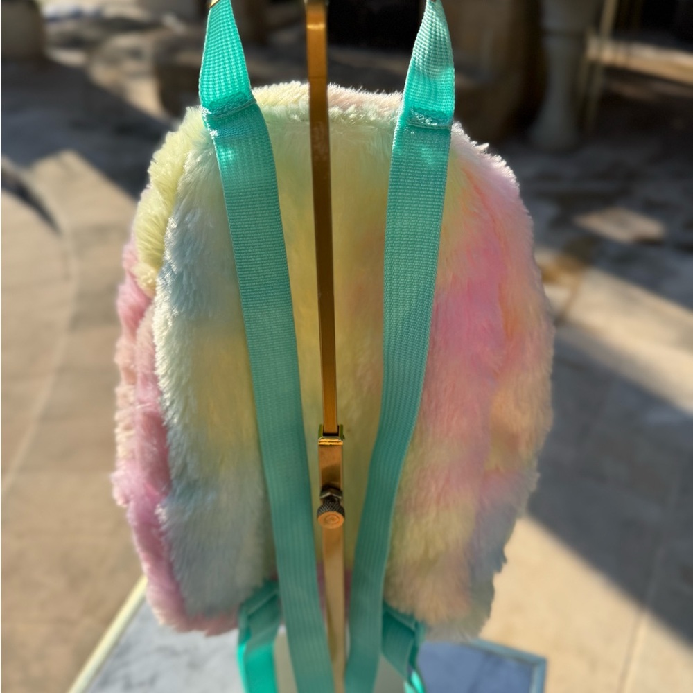 Pastel Tie-Dye Furry Backpack Hello Kitty - Picture 2 of 6